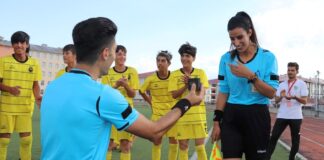 Hakemden meslektaşına sahada evlilik teklifi