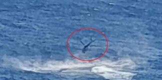 Sisam Adası’nda yangına müdahale eden helikopter denize düştü