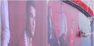 Manchester United Ronaldo’nun posterini Old Trafford’dan kaldırdı