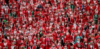 Madrid’de Noel Baba koşusu