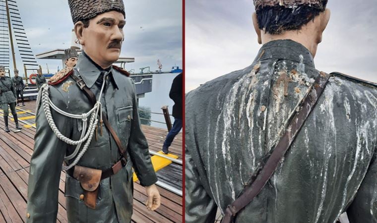 Samsun’da Atatürk heykelinin bakımsızlığı tepki çekti