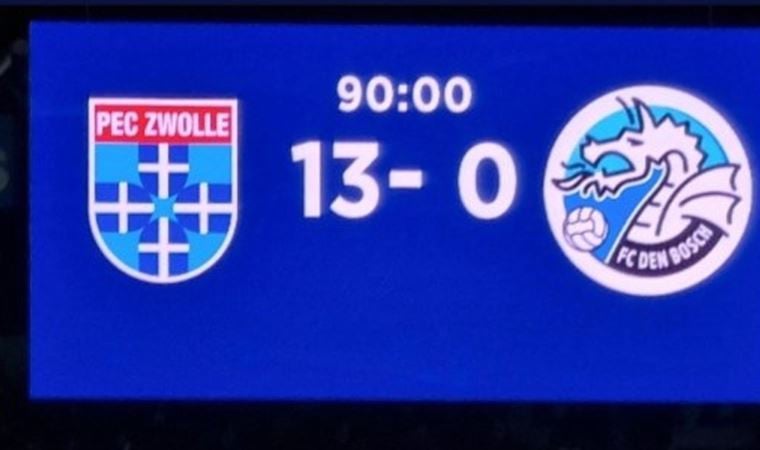 İnanılmaz skor! Hollanda 2. Ligi’nde Zwolle, Den Bosch’u 13 golle geçti