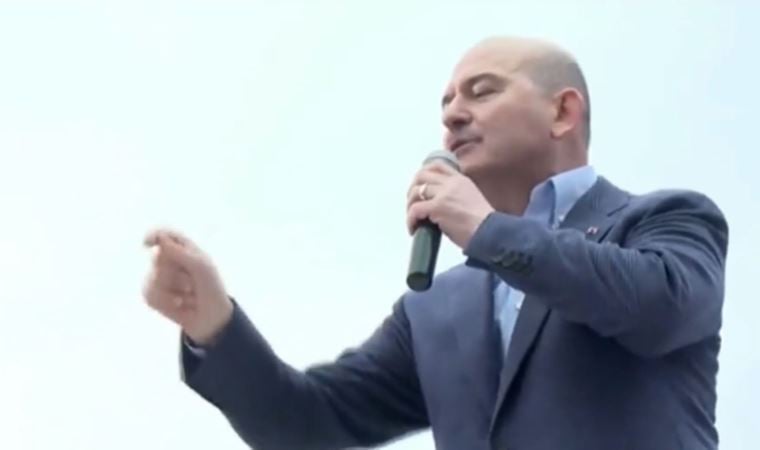 Bakan Soylu konuşması sırasında Yeşil Sol standını hedef aldı: Be kepazeler bu ülkenin İçişleri Bakanı konuşuyor!