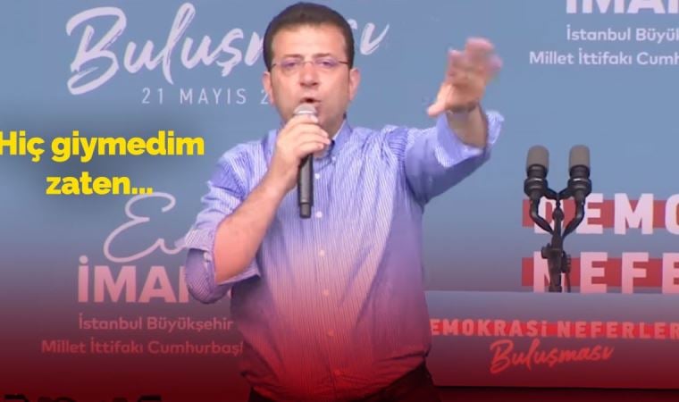 Ekrem İmamoğlu ısrarlara dayanamadı, ceketini çıkardı