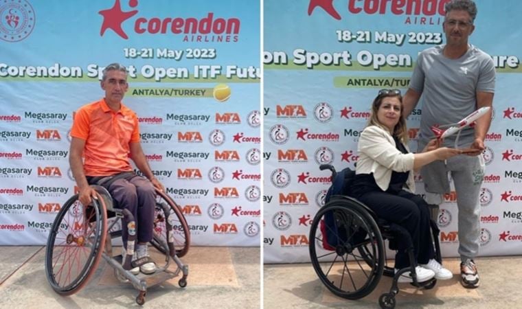 Türk sporcular Tekerlekli Sandalye Tenis Turnuvası’nda ikinci oldu