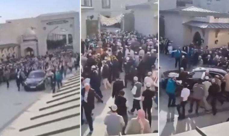 Son model çakarlı araçla geldi… Tarikat lideri böyle karşılandı!